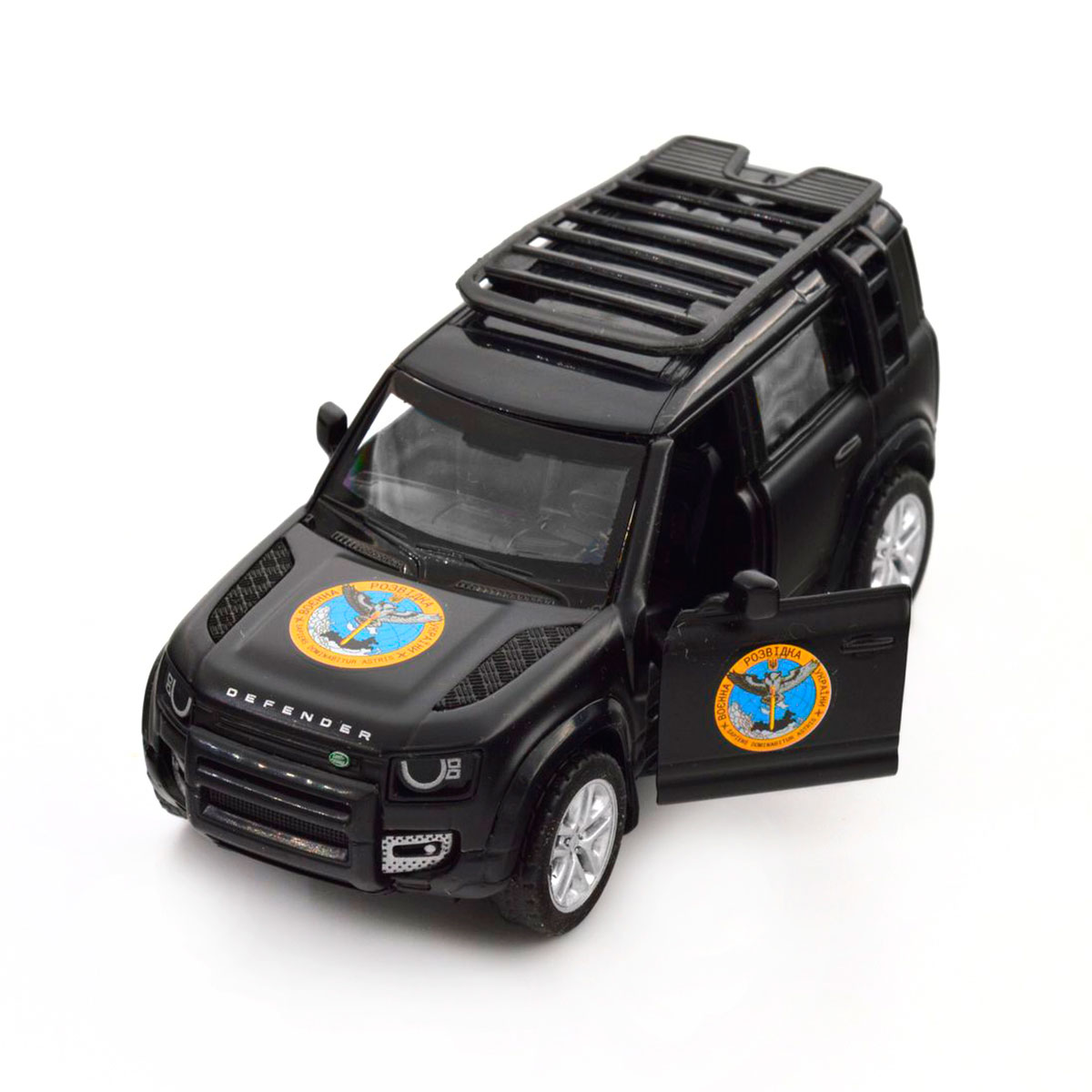 Автомодель серії Шеврони Героїв - Land Rover Defender 110 - ГУР МО