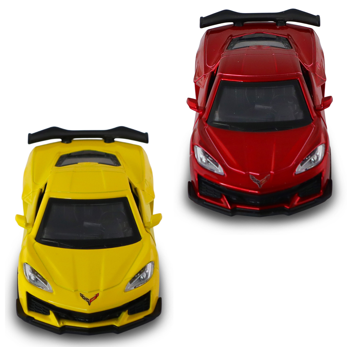 Автомодель – Chevrolet Corvette C8 Z06 2024 (желтый, красный) за