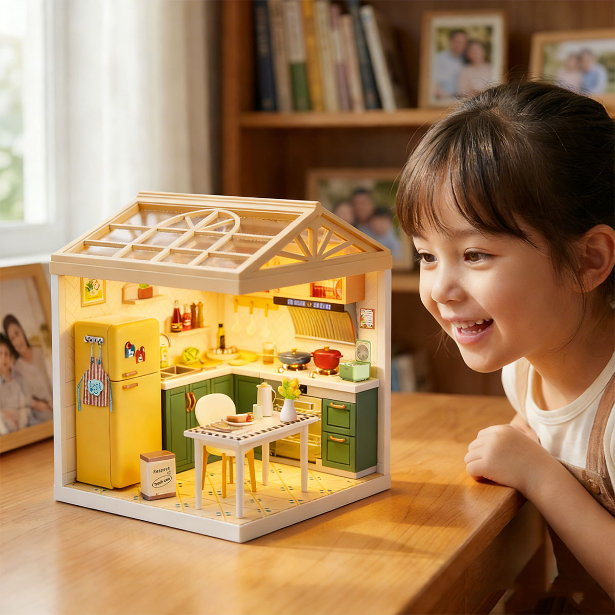 Конструктор-румбокс Mini House серии Интерьер – Кухня (свет) за