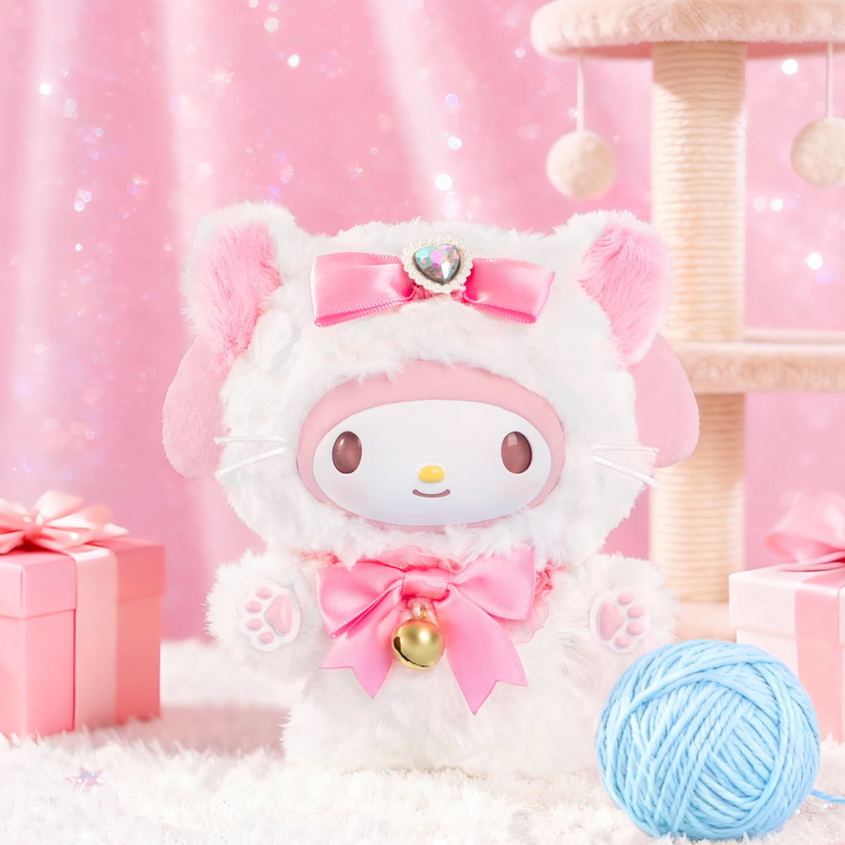 Мягкая игрушка-сюрприз на клипсе Pop Top Sanrio – Мечта с бантиком