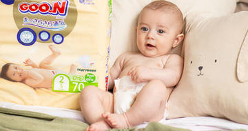 Goo.N Premium Soft – підгузки та трусики, створені за японськими технологіями для європейських малюків.