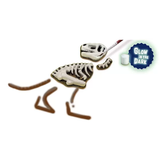 Набір для створення гіпсової фігурки - Ті-Рекс зі скелетом