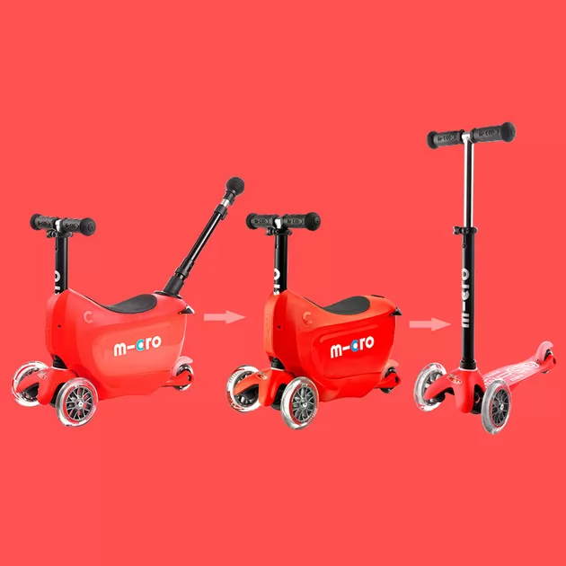 Самокат MICRO серії Mini2go Deluxe Plus &ndash; Червоний