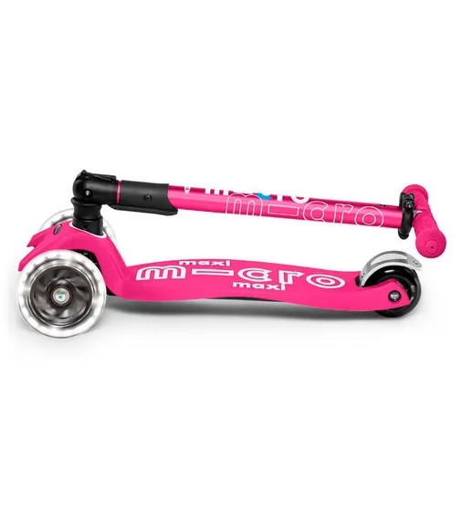 Самокат MICRO складной серии Maxi Deluxe LED" – Розовый" - MMD096_6.jpg - № 6