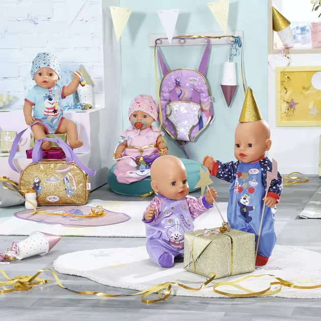 Одежда для куклы BABY born - Праздничный комбинезон (лаванд.)