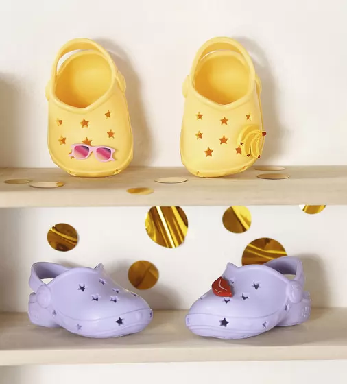 Обувь для куклы BABY born - Праздничные сандалии с значками (желтые) - 828311-1_4.jpg - № 4