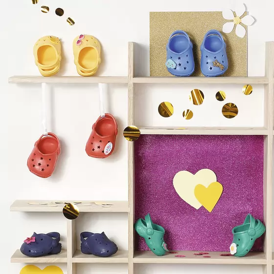 Обувь для куклы BABY born - Праздничные сандалии с значками (желтые)