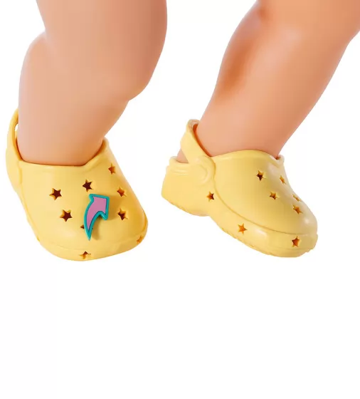 Обувь для куклы BABY born - Праздничные сандалии с значками (желтые) - 828311-1_2.jpg - № 2