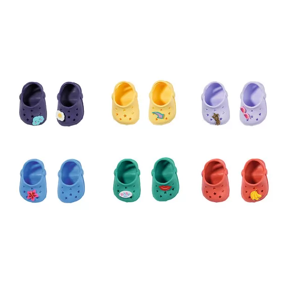 Обувь для куклы BABY born - Праздничные сандалии с значками (синие)