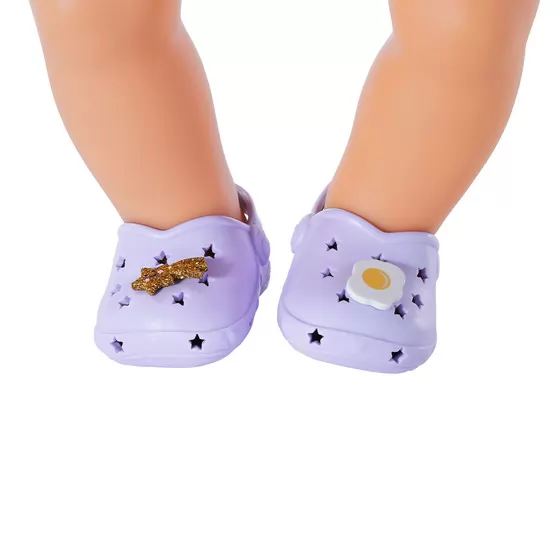 Взуття для ляльки BABY born - Святкові сандалі з значками (лаванд.)