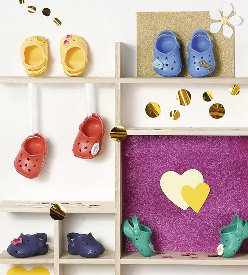 Обувь для куклы BABY born - Праздничные сандалии с значками (лаванд.) - 828311-4_6.jpg - № 6