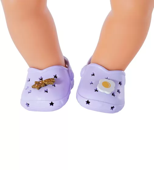 Обувь для куклы BABY born - Праздничные сандалии с значками (лаванд.) - 828311-4_2.jpg - № 2