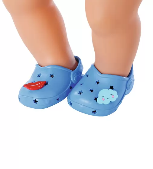 Взуття для ляльки BABY born - Святкові сандалі з значками (блакитні) - 828311-5_2.jpg - № 2