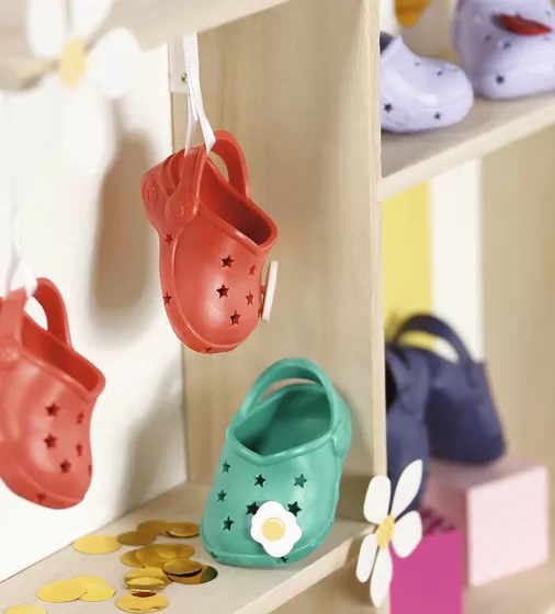 Взуття для ляльки BABY born - Святкові сандалі з значками (зелені) - 828311-6_4.jpg - № 4