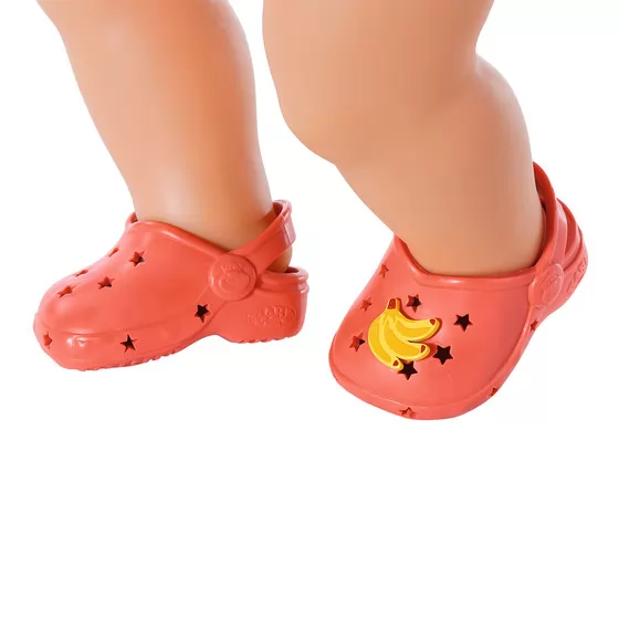 Обувь для куклы BABY born - Праздничные сандалии с значками (красные)