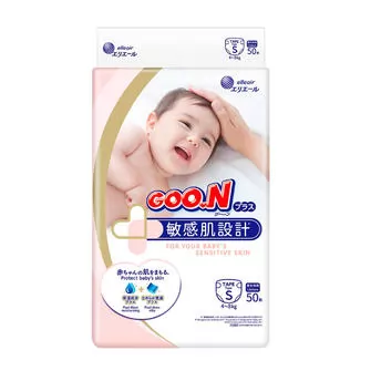 Підгузки Goo.N Plus для дітей (розмір 2(S), 4-8 кг, 50 шт)