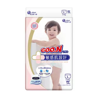 Підгузки Goo.N Plus для дітей (розмір 4(L), 9-14 кг, 54 шт)