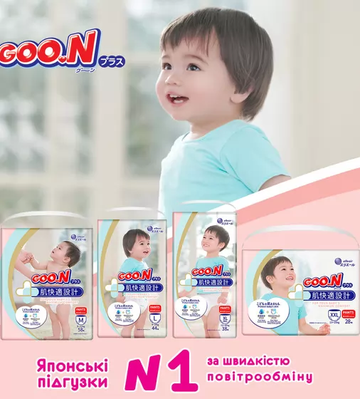 Трусики-подгузники GOO.N Plus для детей (размер 5(XL), 12-20 кг, 38 шт) - 843341_12.jpg - № 12