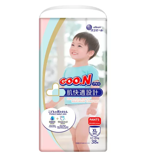 Трусики-подгузники GOO.N Plus для детей (размер 5(XL), 12-20 кг, 38 шт) - 843341_1.jpg - № 1