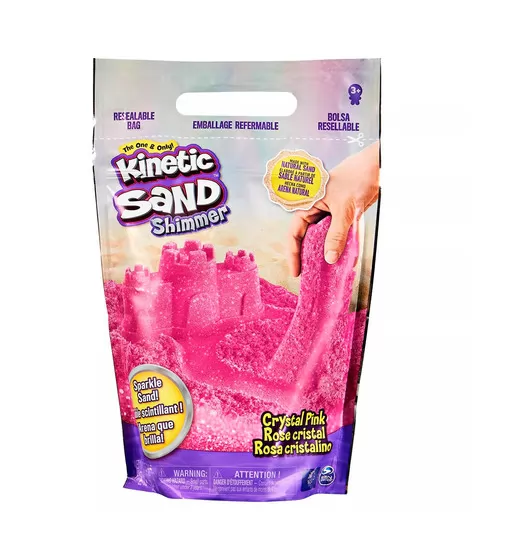 Пісок для дитячої творчості - Kinetic Sand Рожевий блиск - 71489P_1.jpg - № 1