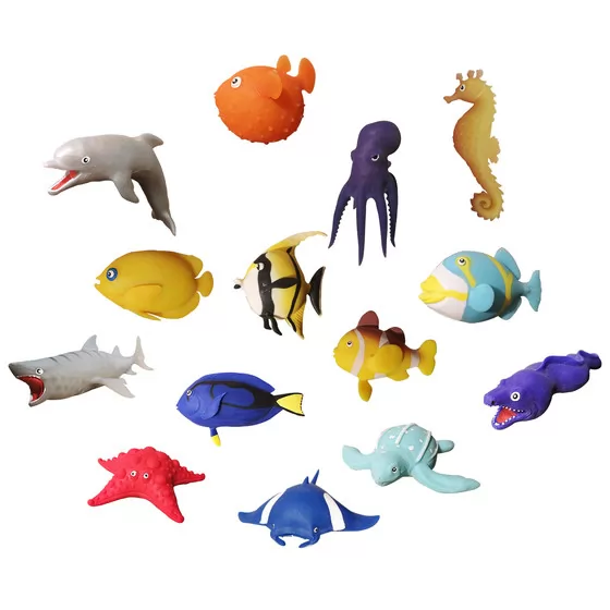 Стретч-іграшка у вигляді тварини – Підводний світ Карибів (14 шт., у диспл.)