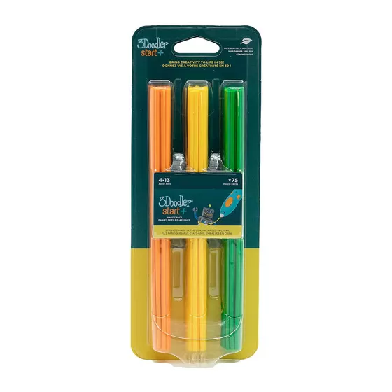 Набор стержней для 3D-ручки 3Doodler Start  - Микс (75 шт: оранжевый, желтый, зеленый)