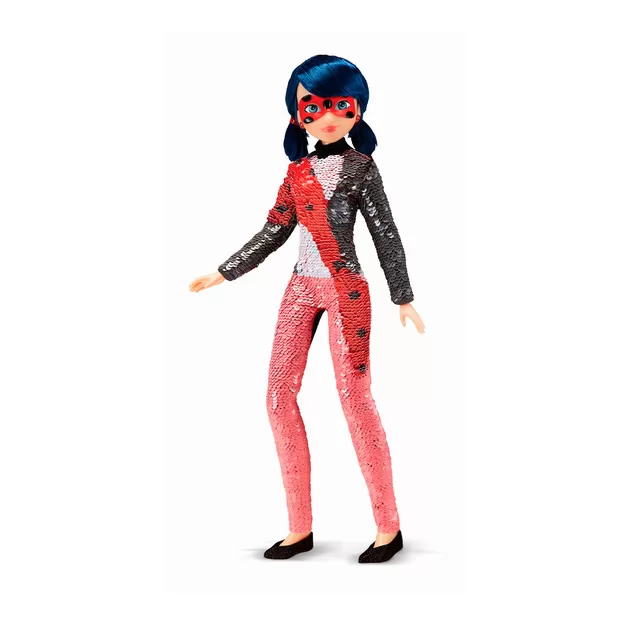 Лялька MIRACULOUS Леді Баг і Супер-Кіт" у костюмі з паєтками - Модне перетворення Марінетт у Леді Баг"
