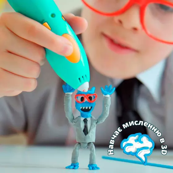 3D-ручка 3Doodler Start Plus для дитячої творчості базовий набір- КРЕАТИВ (72 стрижні)