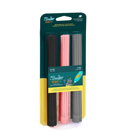 Набор стержней для 3D-ручки 3Doodler Start - Микс (75 шт: черный, розовый, серый) - 3DS-ECO-MIX3-75_1.jpg - № 1