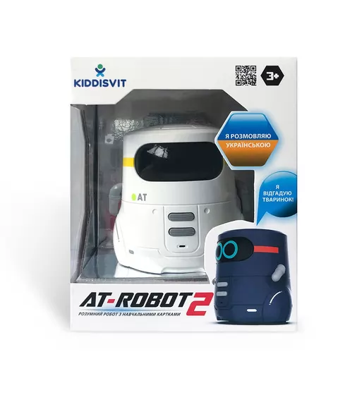 Умный робот с сенсорным управлением и обучающими карточками - AT-ROBOT 2 (белый) - AT002-01-UKR_7.jpg - № 7