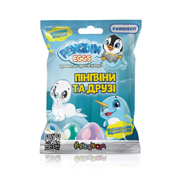Растущая игрушка в яйце &laquo;Penguin Еggs&raquo; - Пингвины и друзья (12 шт., в дисплее)