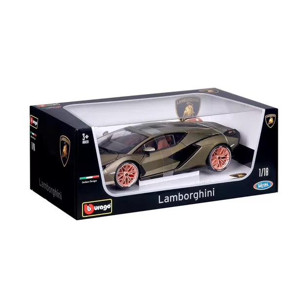 Автомодель - Lamborghini Si&aacute;n FKP 37 (матовый зелёный металлик, 1:18)