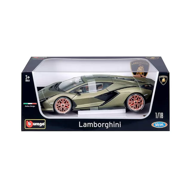 Автомодель - Lamborghini Si&aacute;n FKP 37 (матовый зелёный металлик, 1:18)