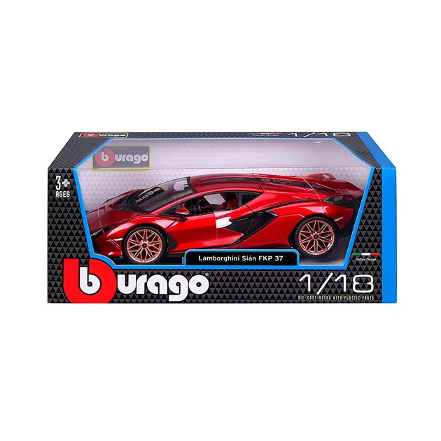 Автомодель - Lamborghini Si&aacute;n FKP 37 (червоний металік, 1:18)