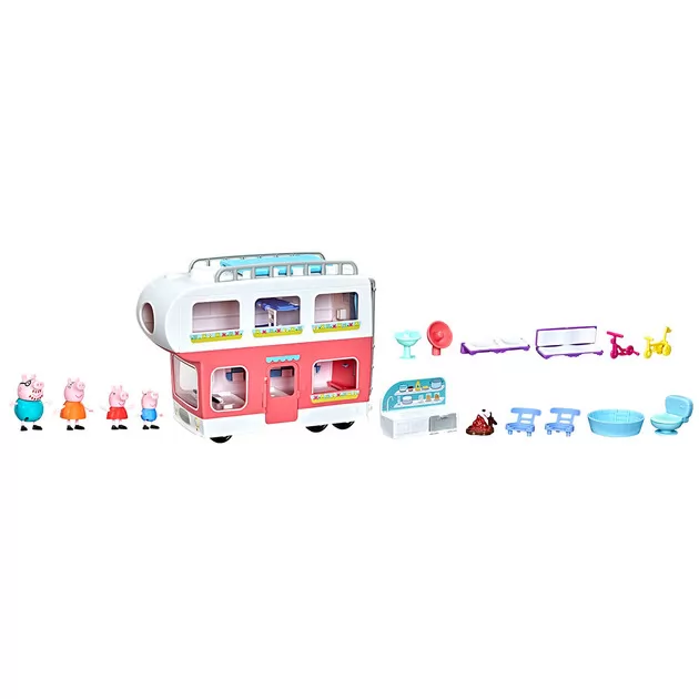 Игровой набор Peppa - Семейный кемпер Пеппы (4 фигурки, звук)