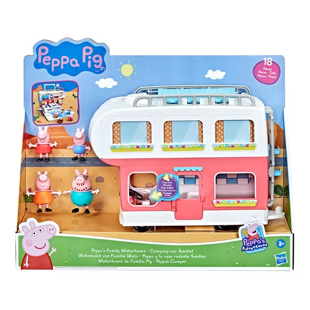 Игровой набор Peppa - Семейный кемпер Пеппы (4 фигурки, звук)