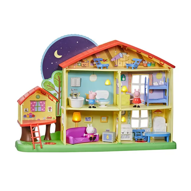 Игровой набор Peppa - Коттедж Пеппы День-ночь (3 фигурки, свет, звук)