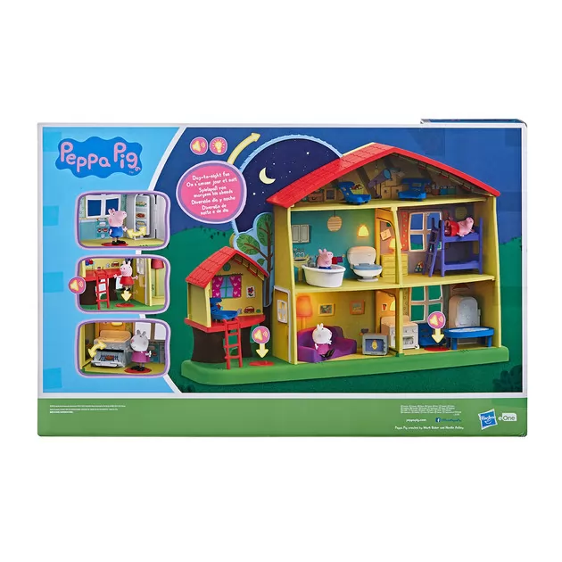 Игровой набор Peppa - Коттедж Пеппы День-ночь (3 фигурки, свет, звук)