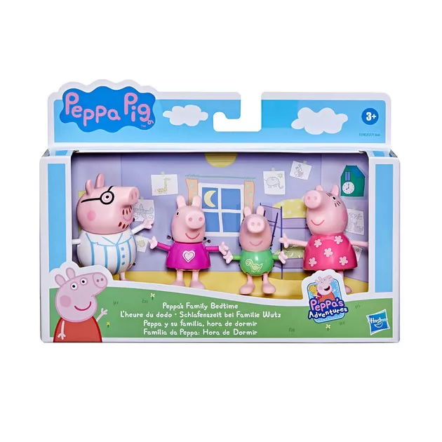Набір фігурок Peppa - Дружня родина Пеппи, Піжамна вечірка