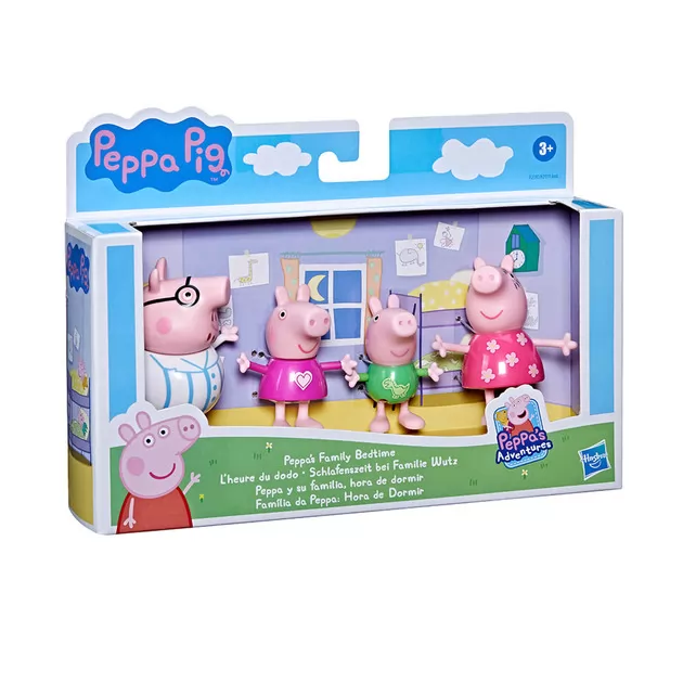 Набір фігурок Peppa - Дружня родина Пеппи, Піжамна вечірка