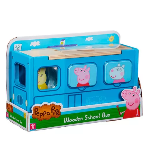 Деревянный игровой набор-сортер Peppa - Школьный автобус Пеппы - 07222_5.jpg - № 5