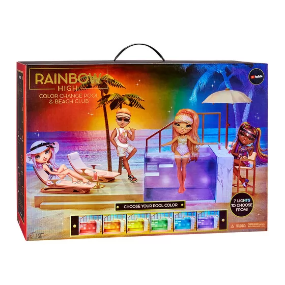 Игровой набор для кукол Rainbow High серии Pacific Coast"- Вечеринка у бассейна"