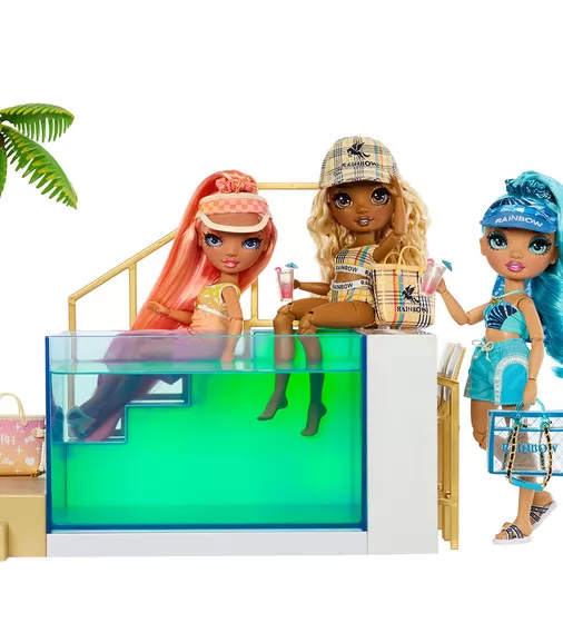 Ігровий набір для ляльок Rainbow High серії Pacific Coast" - Вечірка біля басейну" - 578475_9.jpg - № 9