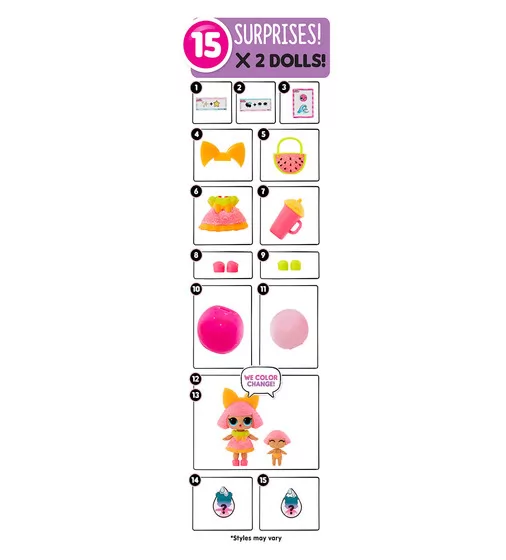 Игровой набор с куклами L.O.L. Surprise! серии Color change Me&My" 2в1 –  Крошка и сестричка" - 580614_7.jpg - № 7