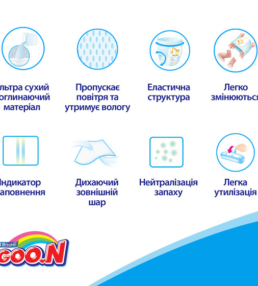 Трусики-підгузки Goo.N для хлопчиків (XL, 12-20 кг) - 853629_8.jpg - № 8