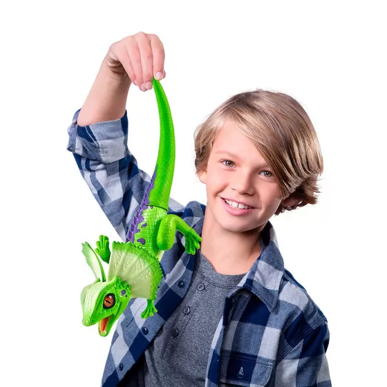 Інтерактивна іграшка Robo Alive - Зелена плащоносна ящірка