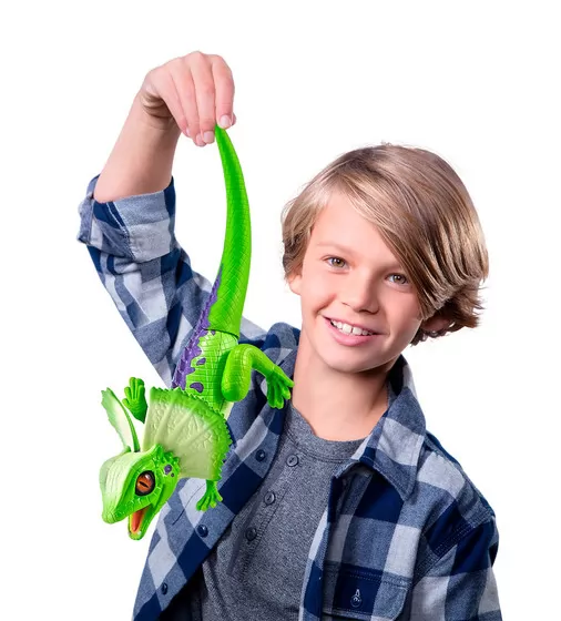 Інтерактивна іграшка Robo Alive - Зелена плащоносна ящірка - 7149-1_6.jpg - № 6