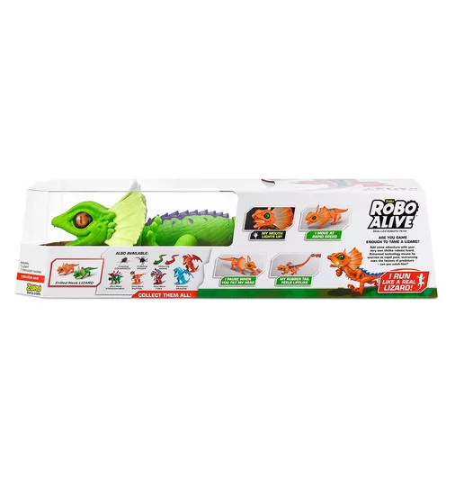 Интерактивная игрушка Robo Alive - Зеленая плащеносная ящерица - 7149-1_10.jpg - № 10
