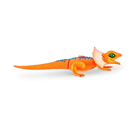 Интерактивная игрушка Robo Alive - Оранжевая плащеносная ящерица