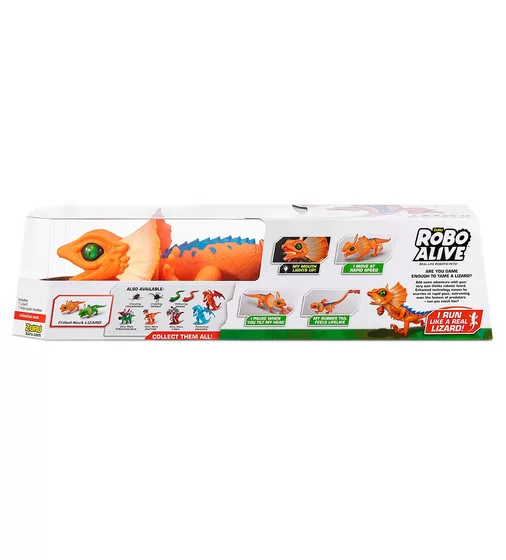 Интерактивная игрушка Robo Alive - Оранжевая плащеносная ящерица - 7149-2_10.jpg - № 10